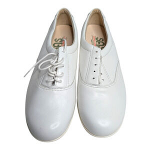 SAS Whisper Womens Size 9 1/2 Slim Tripad Comfort White Leather Walking Shoe